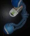 Double Tennis Ball Rope Toy for Dogs