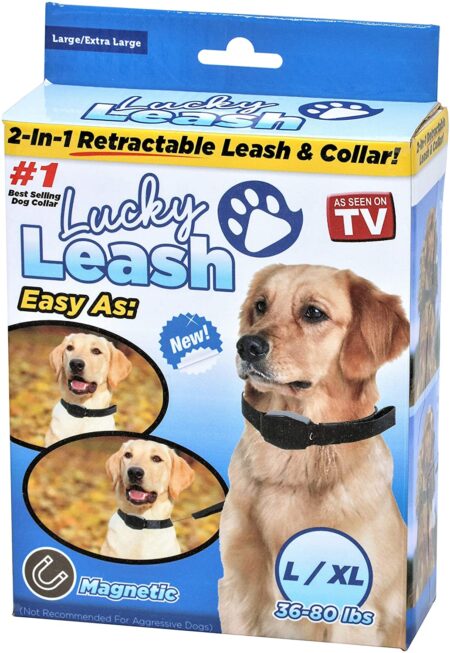 Retractable Leash & Collar for Dogs - 2 in 1 Large/X-large