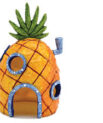 Penn Plax SpongeBob Squarepants Pineapple House with Swim Holes Aquatic Ornament