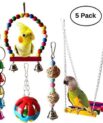 Bird Parrot Toys Play Set for Bird Cage - 5 Pieces