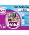 Whiskas Kitten Fish Selection Wet Pouch (12×100g)