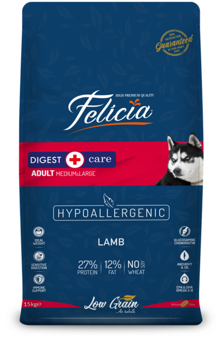 Felicia Adult Medium & Large Dog food (Lamb) 15Kg