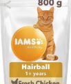 Iams +1 Hairball Dry Cat Food (800g)