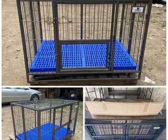 Collapsible heavy metal cage with tyre(95*70*75cm)