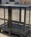 Collapsible Heavy metal cage with dermacation and tyre 125L*95W*104Hcm