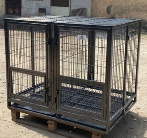 Collapsible Heavy metal cage with dermacation and tyre 125L*95W*104Hcm