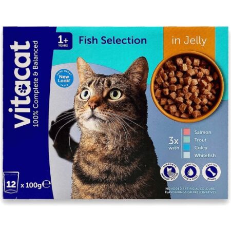 Vitacat +1 Fish Selection in Jelly (12×100g)